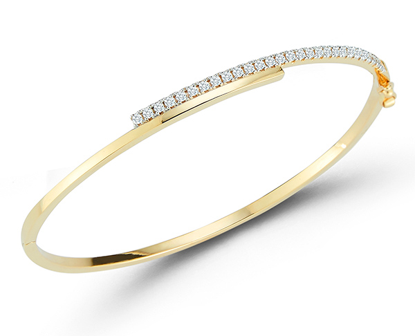 Mateo gold diamond bypass bracelet