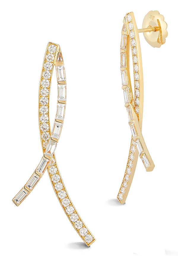 Mateo ribbon diamond earrings