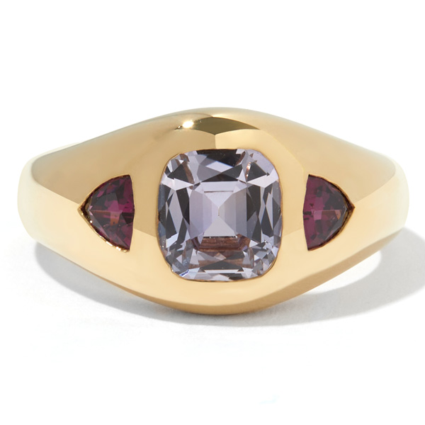 Sasa purple sapphire and garnet ring