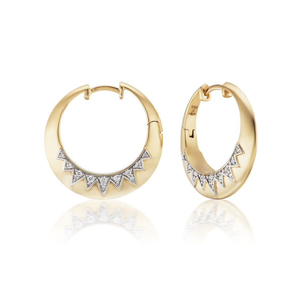 Sorellina crown hoop earrings