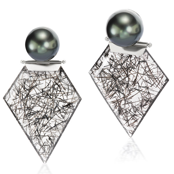 Assael pearl quartz earrings