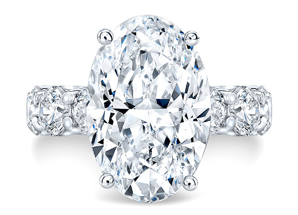 Best Bridal Anye Designs six carat oval Kate diamond ring