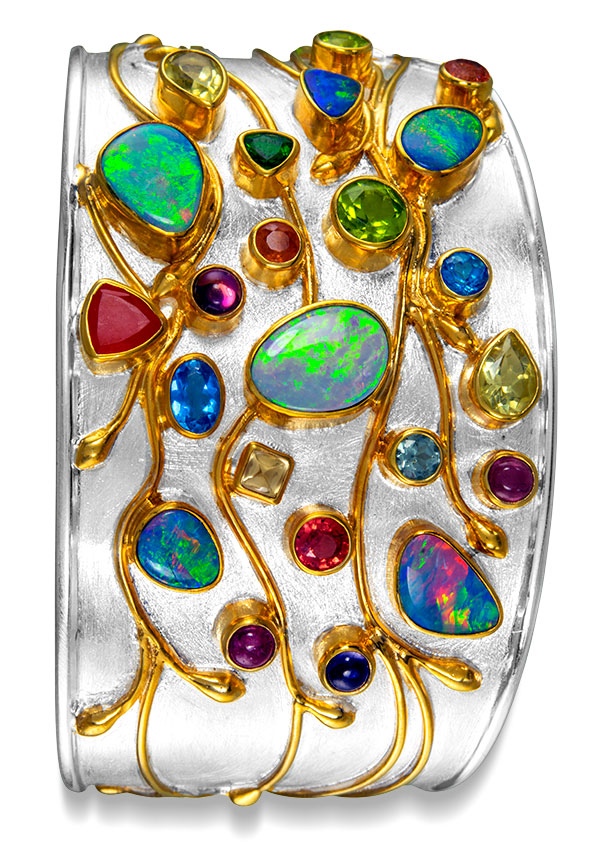 Colored Stones Michou Jewelry waterdance gemstone cuff
