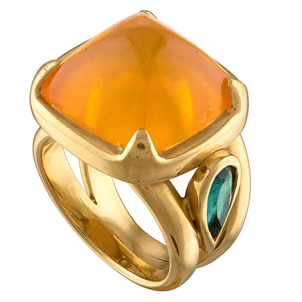 Dale Novick fire opal ring