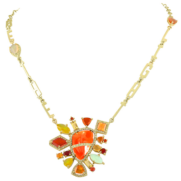 Eden Presley fire opal necklace