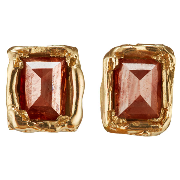 Ellis Mhairi Cameron baguette diamond earrings