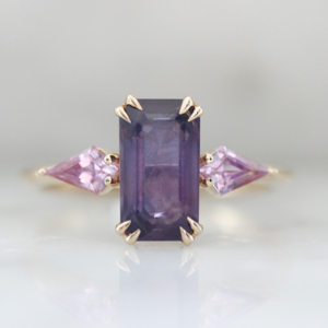 Gem Breakfast purple sapphire ring