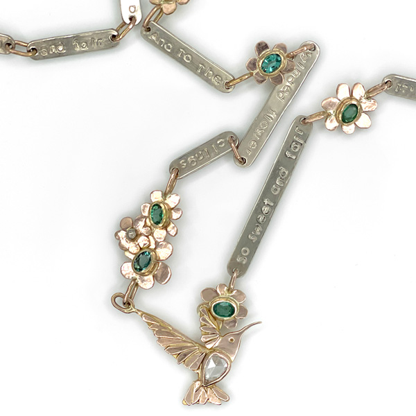 Jen Volkodav hummingbird necklace