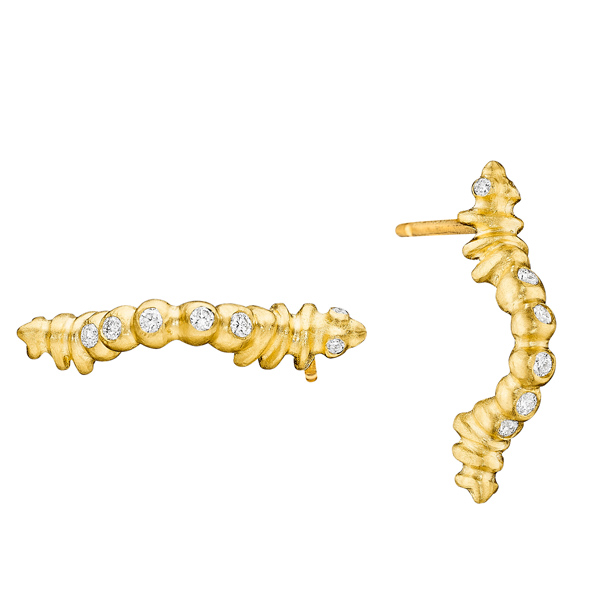 Susan Gordon Caterpillar stud earrings