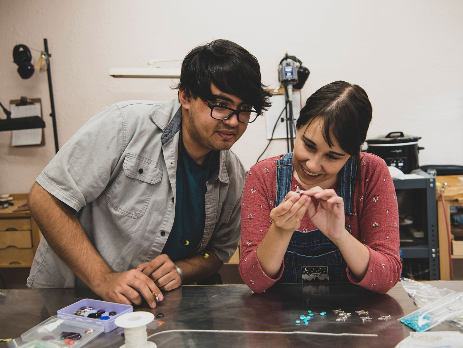 T Skies interns Diego Cruz and Olivia Leyba