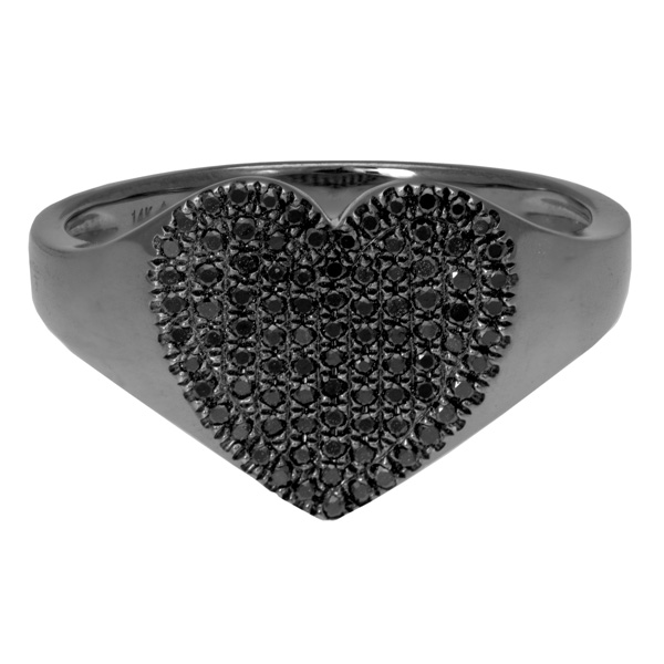 Ali Weiss black diamond heart ring