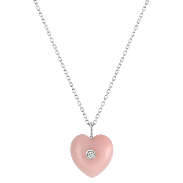 Aurelie Gi pink opal heart