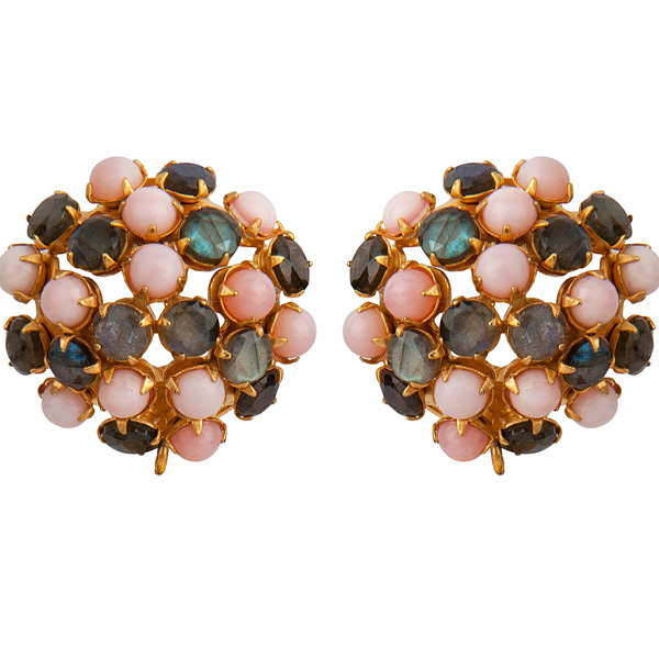 Bounkit pink opal earrings