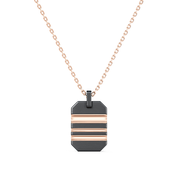 De Beers RVL Pendant in Titanium and Rose Gold