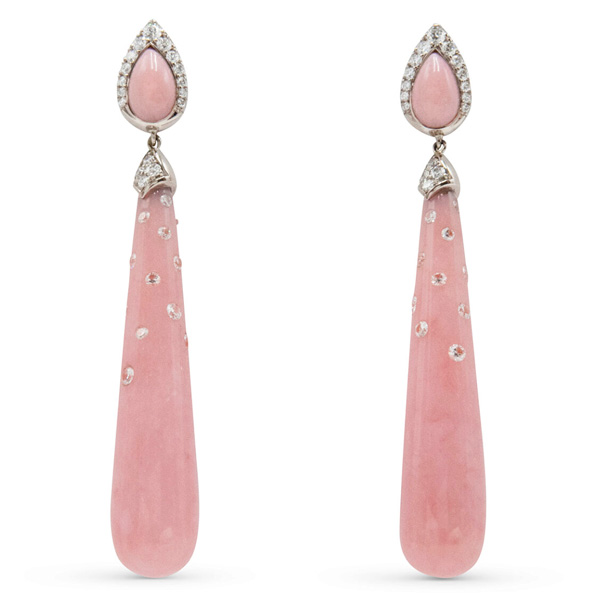 Fred Leighton pink opal earrings