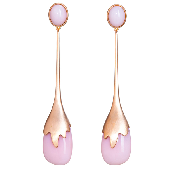 Guita M pink opal earrings