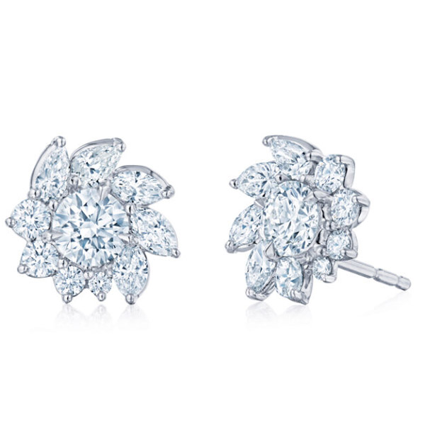 Kwiat platinum diamond earrings