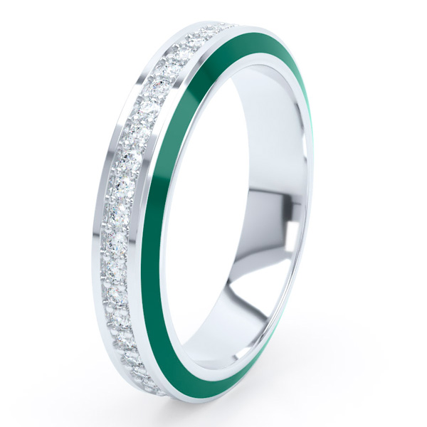 Loev enamel diamond band