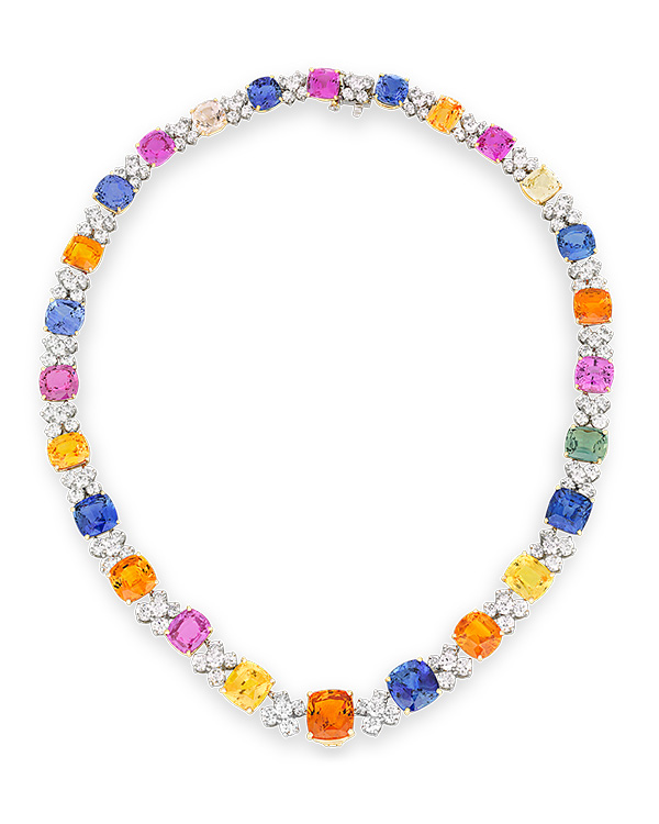 Multicolor Sapphire necklace