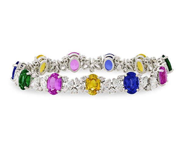 Sapphire and diamond bracelet