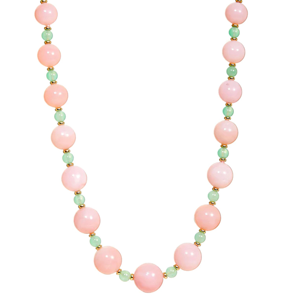 Syna pink opal necklace