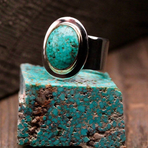 Big Sur Goldsmiths Kingman turquoise ring