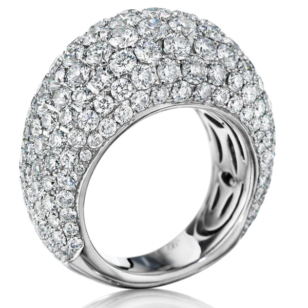 Lauren Addison diamond Bombe ring