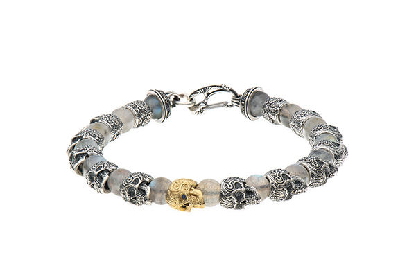 William Henry silver gold labradorite bracelet