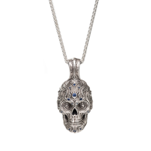 William Henry silver sapphire pendant