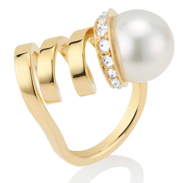 Renisis Solo Pearl curl ring