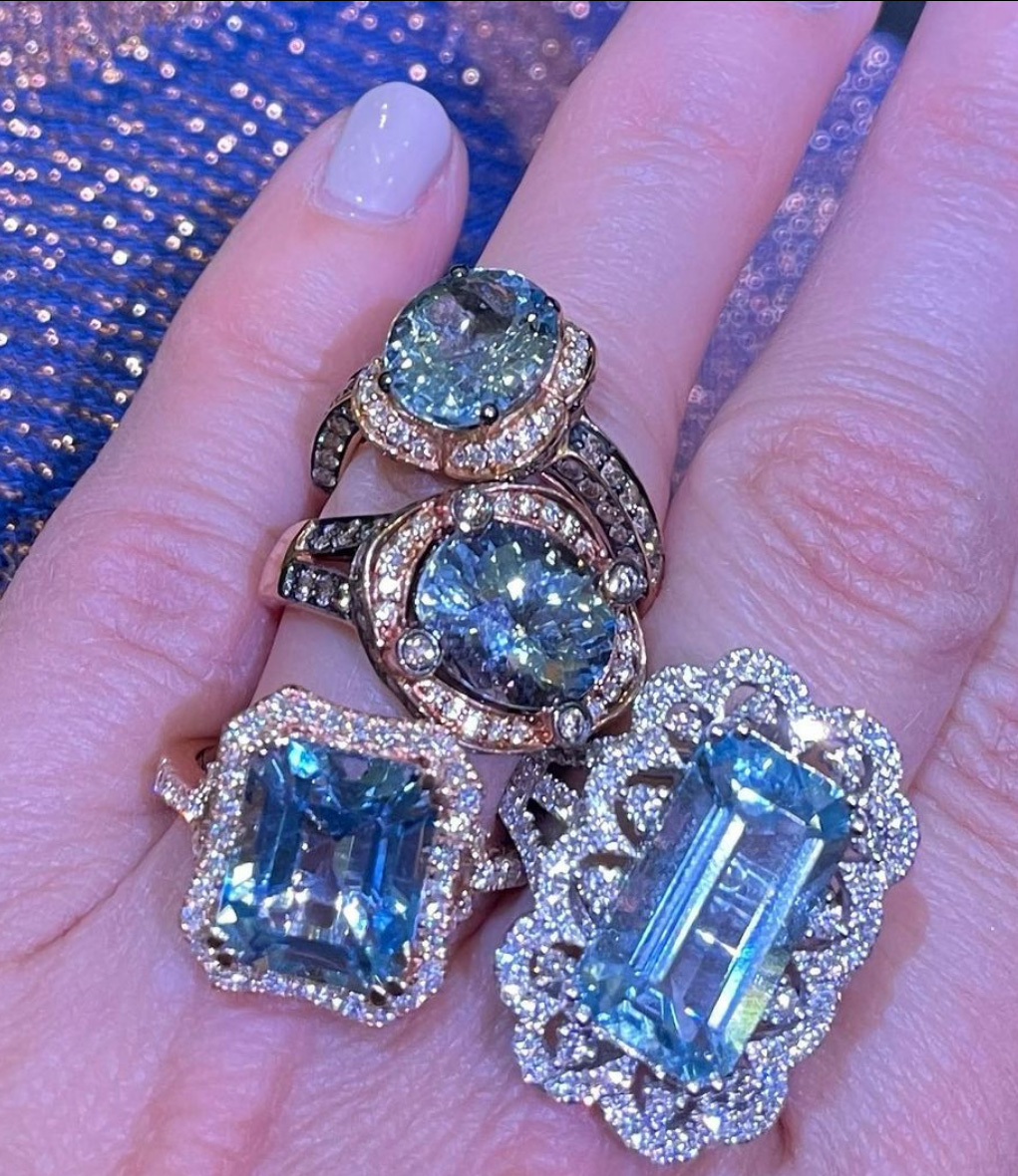 hand with Le Vian rings JCK instagram