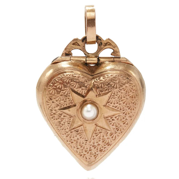 Ashley Zhang pearl heart locket