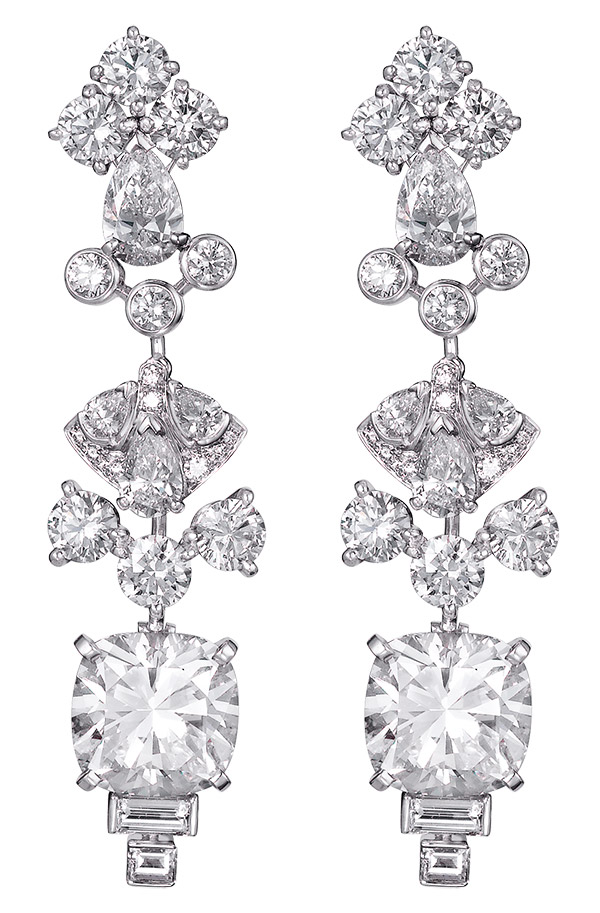 Cartier high jewelry diamond earrings