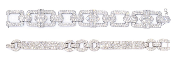 Fred Leighton 1920s diamond bracelets