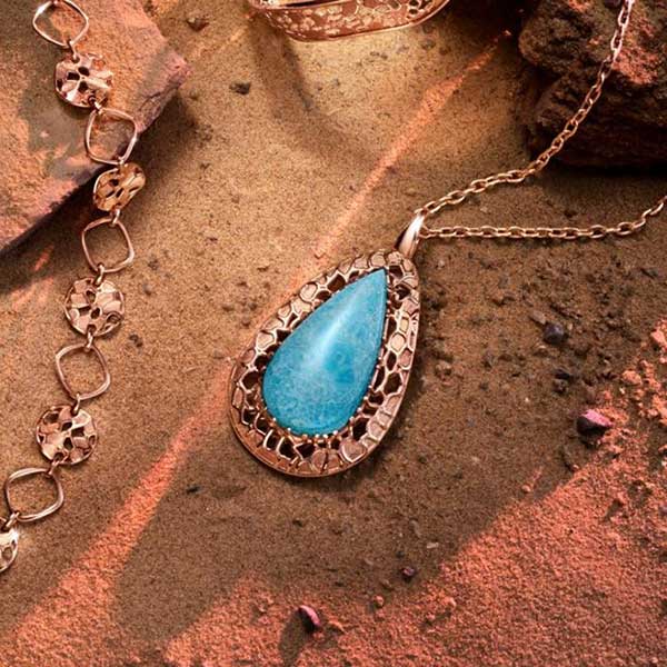 Jamie Turner Cracked Earth Hemimorphite Pendant