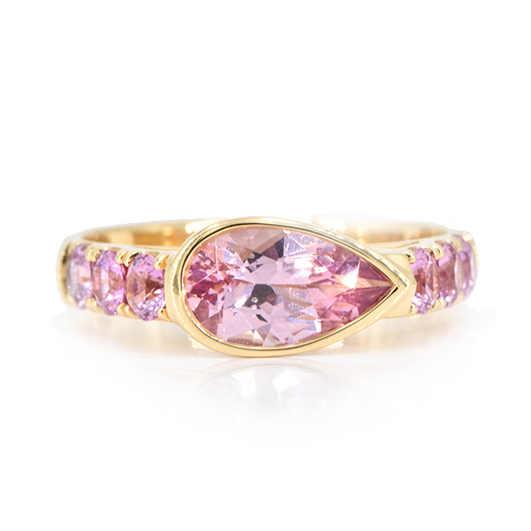 Kimberly Collins pink side pear ring