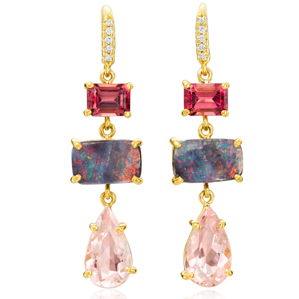 Lauren K opal and morganite earrings