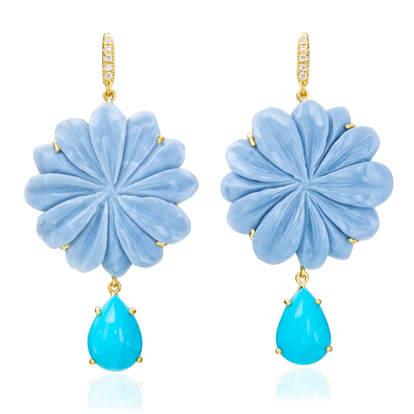 Lauren K turquoise and opal Joyce earrings