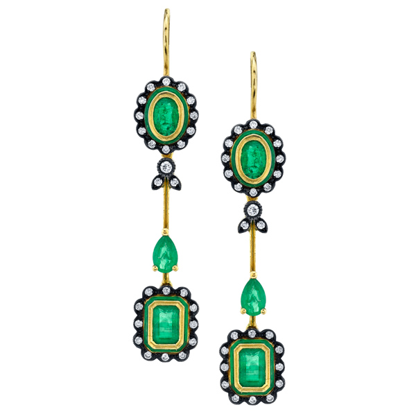 Lord Jewelry emerald earrings