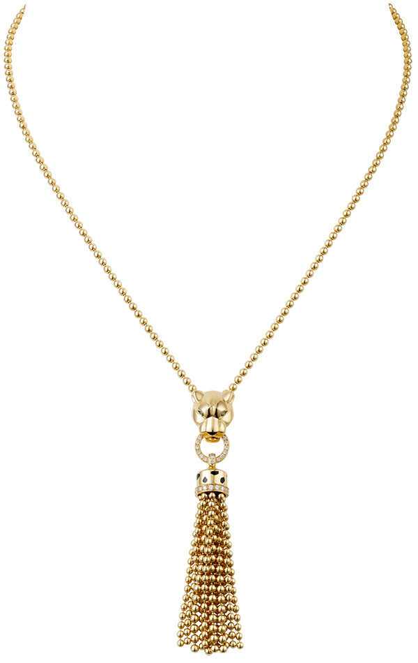 Panthere de Cartier tassel necklace in yellow gold