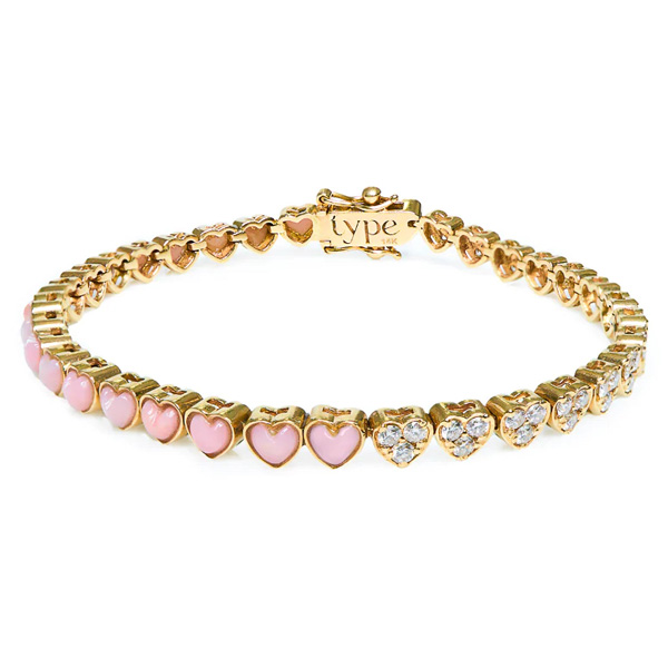 Type Typeheart pink opal bracelet