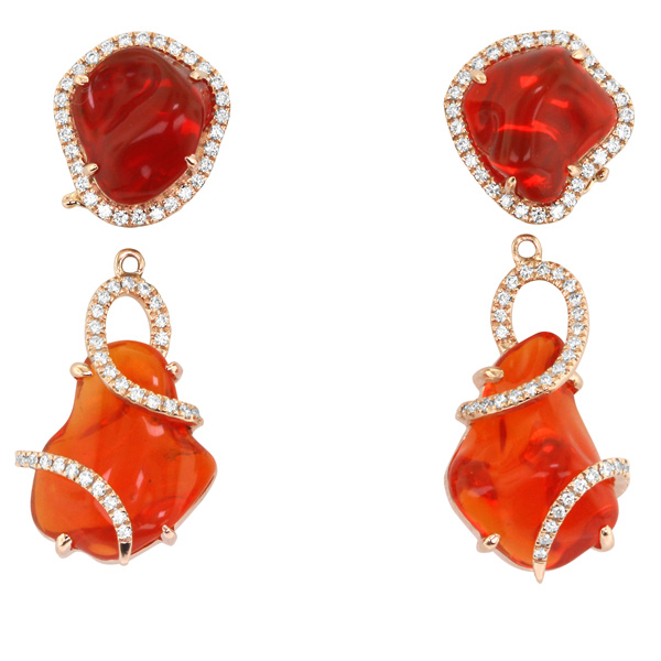 Yael fire opal earrings