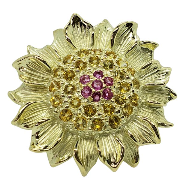 Alison Nagasue sunflower brooch