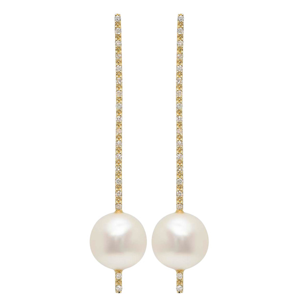Nancy Newbeg stick pearl earrings