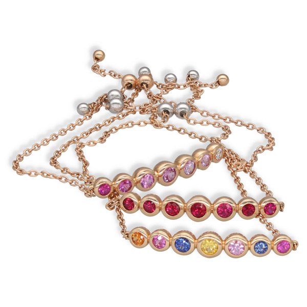 Rareté Studios Ruby Sapphire Bubble Bracelets