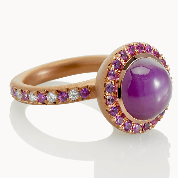 Shamila ruby cabochon ring