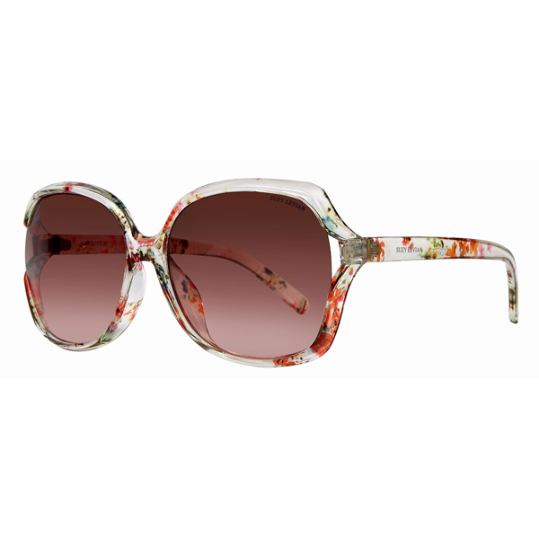 Suzy Levian clear floral sunglasses