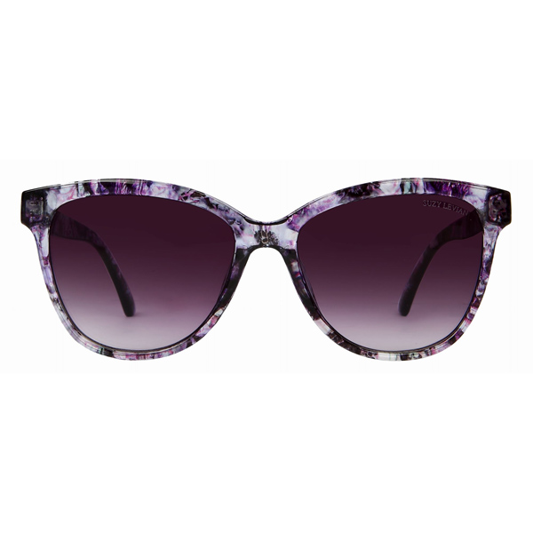 Suzy Levian purple tortoise sunglasses