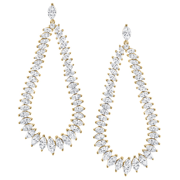 Anita Ko large marquise diamond swing earrings