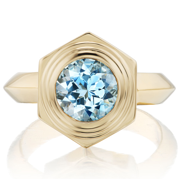 Harwell Godfrey aqauamarine ring